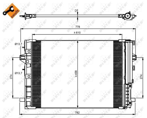 Радиатор кондиционера MAHLE арт. 350081