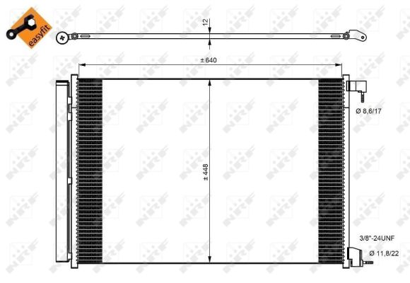 Радиатор кондиционера MAHLE арт. 350082