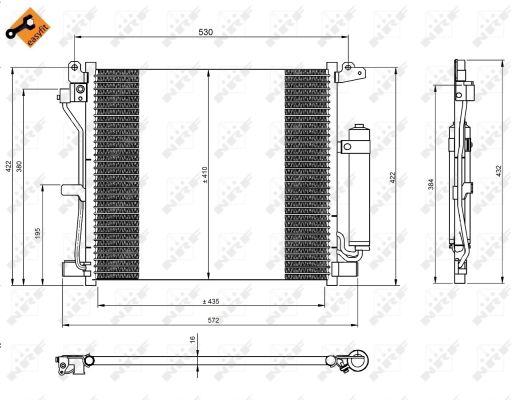 Радиатор кондиционера VAN WEZEL арт. 350226