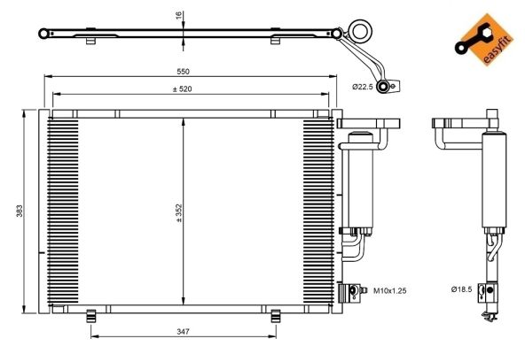 Радиатор кондиционера NRF 350395