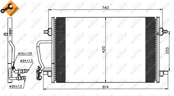 Конденсер кондиціонера THERMOTEC арт. 35226