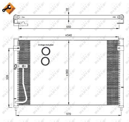 Радиатор кондиционера NISSENS арт. 35306