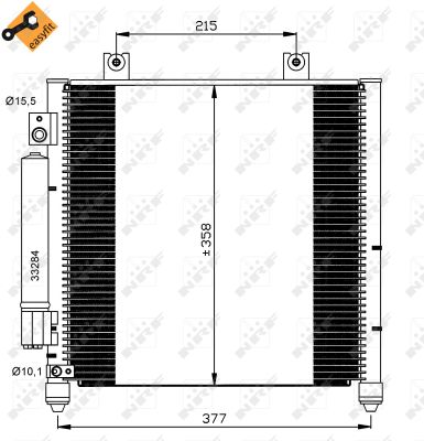 Радиатор кондиционера THERMOTEC арт. 35637