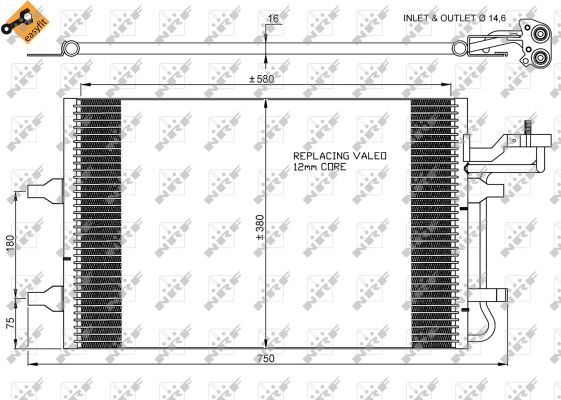 Радиатор кондиционера NISSENS арт. 35770