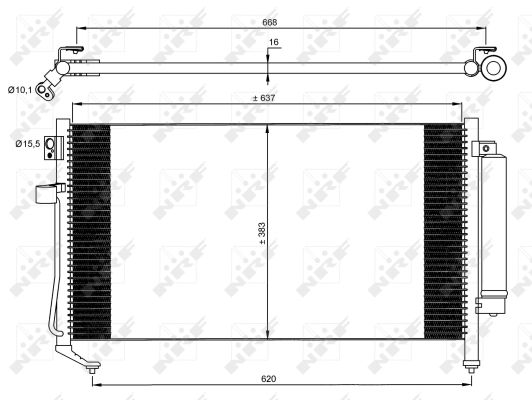 Радиатор кондиционера NISSENS арт. 35869