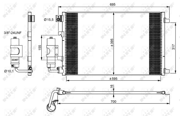 Радиатор кондиционера NISSENS арт. 35973