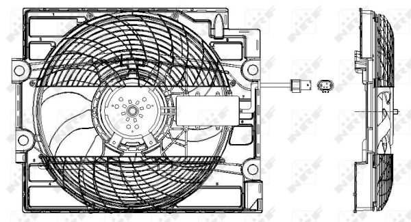 Вентилятор охлаждения двигателя MAHLE арт. 47211