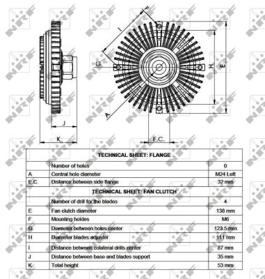 Вискомуфта вентилятора радиатора AVA QUALITY COOLING арт. 49516