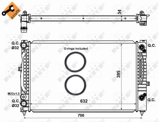 Радиатор охлаждения двигателя AVA QUALITY COOLING арт. 529504