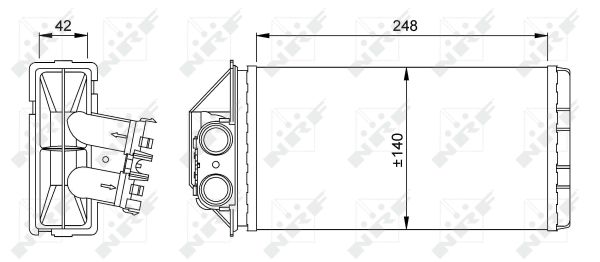 Радіатор пічки Peugeot 307 1.4HDI-2.0HDI 00-09 NRF 53561