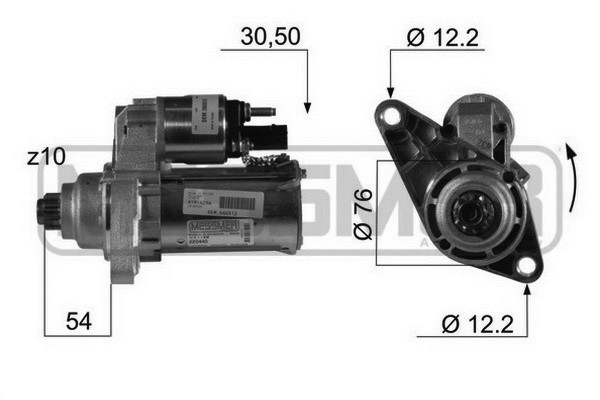 Стартер BOSCH арт. 220446A