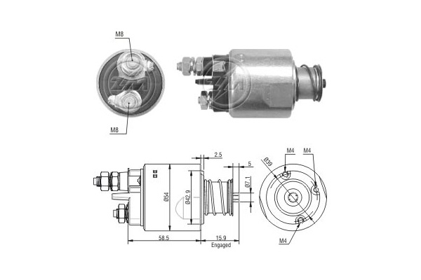 Тяговое реле, стартер ERA ZM1495
