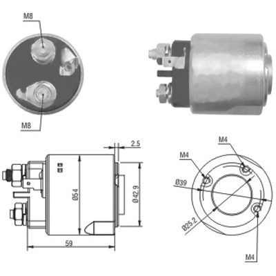Соленоїд стартера RENAULT арт. 46160