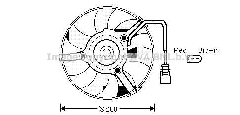 Вентилятор охлаждения двигателя NRF арт. AI7516