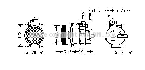 Компрессор кондиционера AVA QUALITY COOLING AIAK330