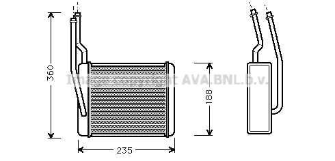 Радиатор печки THERMOTEC арт. FD6272