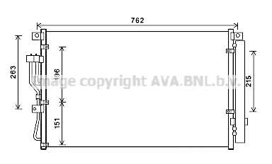 Радиатор кондиционера AVA QUALITY COOLING HY5345D