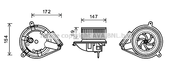 Вентилятор салона NRF арт. MS8616