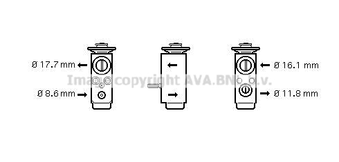 Клапан компрессора кондиционера AVA QUALITY COOLING OL1352