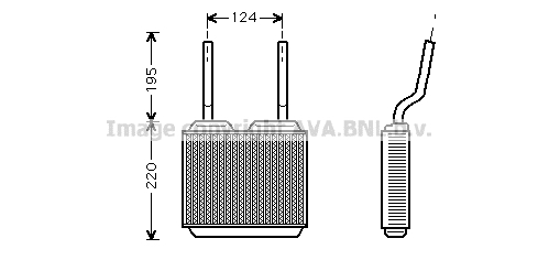 Радиатор печки THERMOTEC арт. OL6132