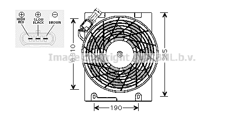 Вентилятор охлаждения двигателя THERMOTEC арт. OL7508