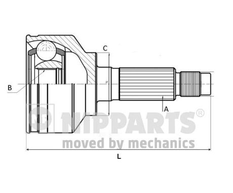 ШРУС с пыльником NIPPARTS J2820302