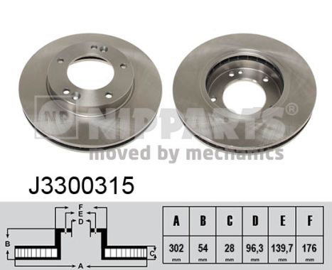Тормозной диск BREMBO арт. J3300315