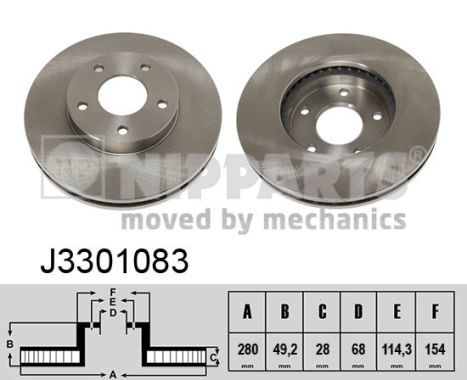 Тормозной диск BREMBO арт. J3301083