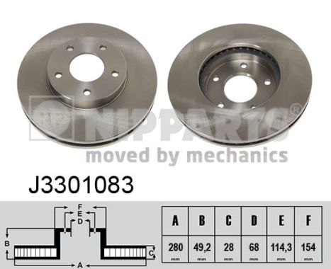 Тормозной диск BLUE PRINT арт. J3301083