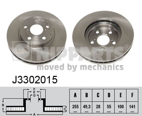 Тормозной диск BOSCH арт. J3302015