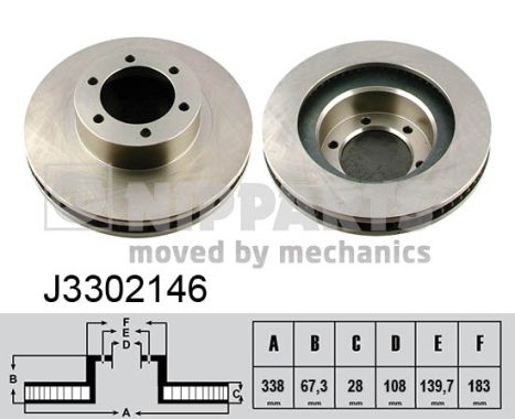 Тормозной диск BLUE PRINT арт. J3302146