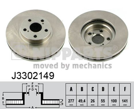 Тормозной диск KAVO PARTS арт. J3302149