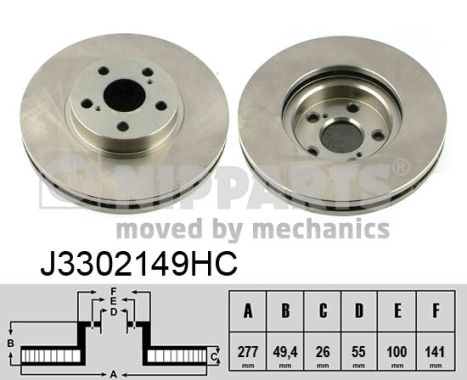 Тормозной диск A.B.S. арт. J3302149HC