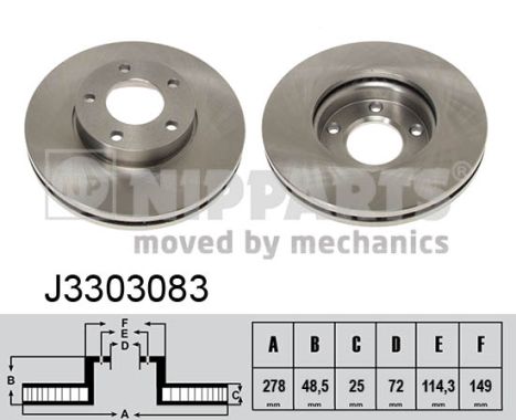 Тормозной диск FEBI BILSTEIN арт. J3303083
