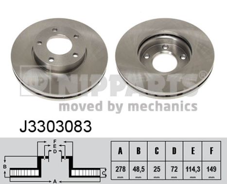 Тормозной диск BREMBO арт. J3303083