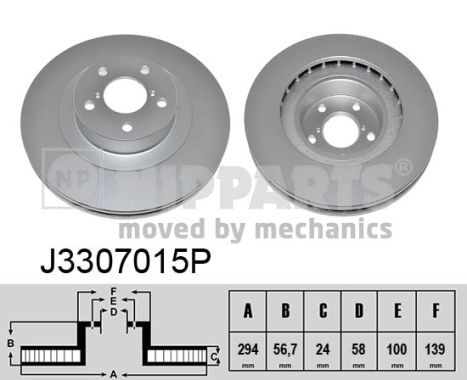 Тормозной диск KAVO PARTS арт. J3307015P