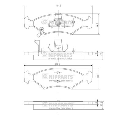 Тормозные колодки дисковые BLUE PRINT арт. J3600301