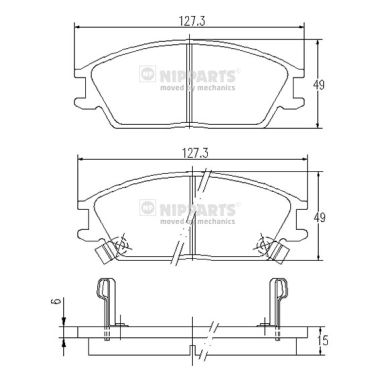 Тормозные колодки дисковые BLUE PRINT арт. J3600539