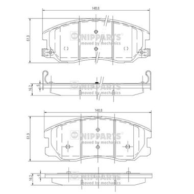 Тормозные колодки дисковые BLUE PRINT арт. J3600913