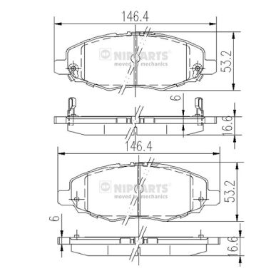Тормозные колодки дисковые BREMBO арт. J3602108