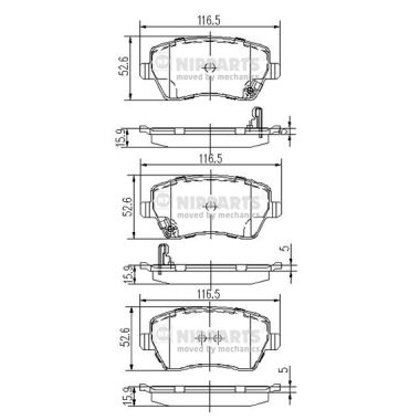 Тормозные колодки дисковые BLUE PRINT арт. J3608026