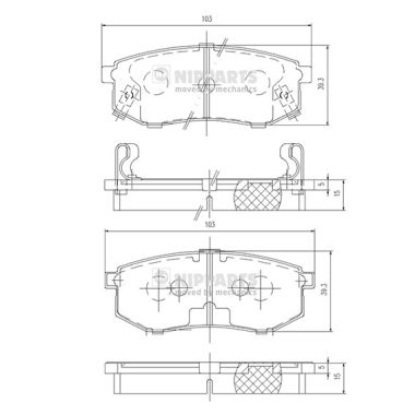 Тормозные колодки дисковые A.B.S. арт. J3610302