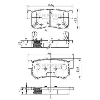 Тормозные колодки дисковые BREMBO арт. J3610401