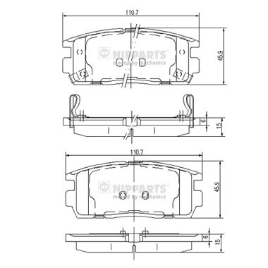 Тормозные колодки дисковые BREMBO арт. J3610905