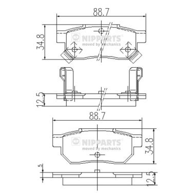 Тормозные колодки дисковые A.B.S. арт. J3614004
