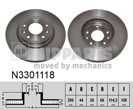 Тормозной диск EUROREPAR арт. N3301118