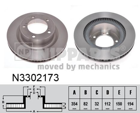 Тормозной диск KAVO PARTS арт. N3302173