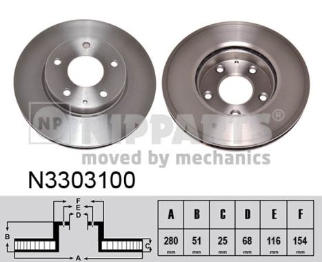 Тормозной диск NK арт. N3303100
