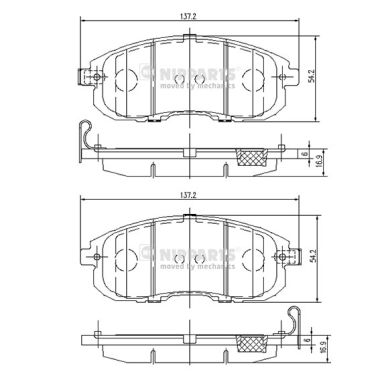 Тормозные колодки дисковые BLUE PRINT арт. N3601099