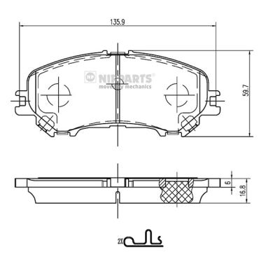 Гальмівні колодки NISSAN арт. N3601111